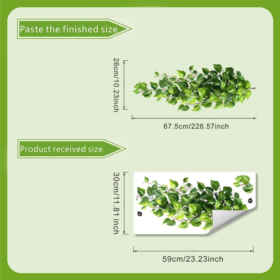 Faux Pothos Hanging Vine Plant Wall Sticker Self Adhesive Trailing Ivy Green Decor for Living Room Bedroom Balcony 30x60cm різнокольоровий
Faux Pothos Hanging Vine Plant Wall Sticker Self Adhesive Trailing Ivy Green Decor for Living Room Bedroom Balcony 30x60cm різнокольоровий