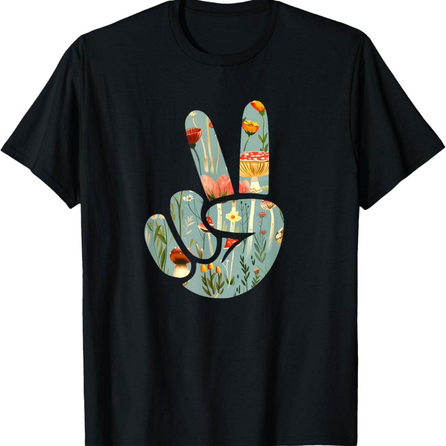 Natural Silhouette Forest Meadow Cottagecore Peace Sign Hand T-Shirt(3) S чёрный
Natural Silhouette Forest Meadow Cottagecore Peace Sign Hand T-Shirt(3) S чёрный