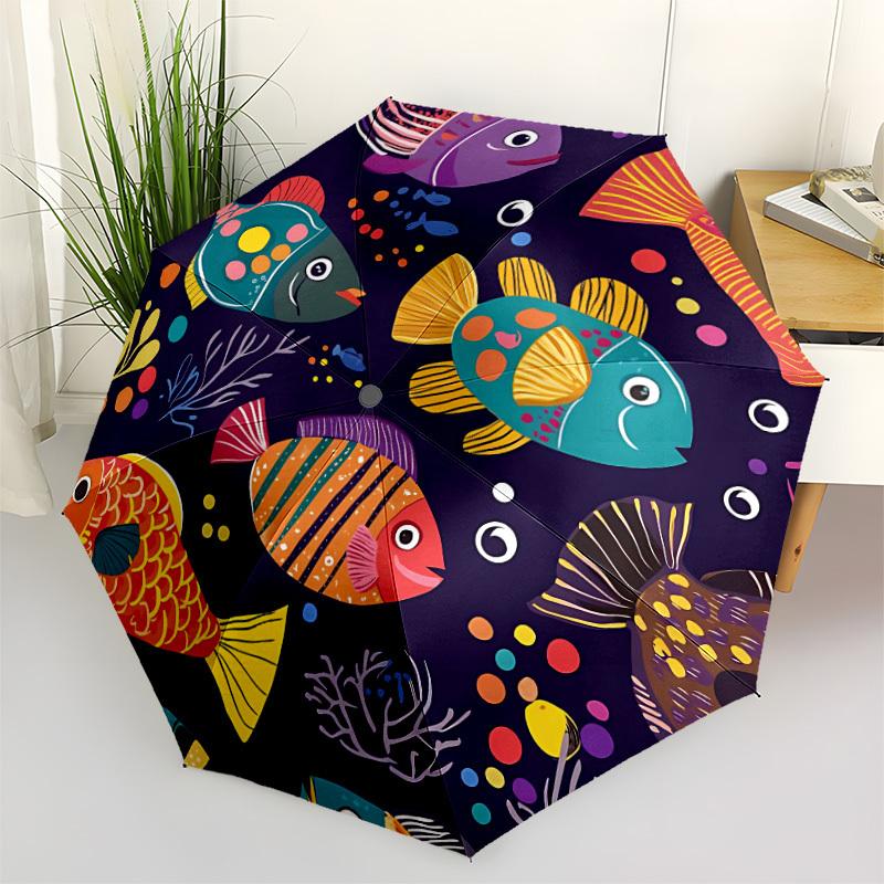 1pc Fishes Ocean Automatic Opening/Closing Folding Umbrella with 8 Ribs, Plastic Handle, Windproof Portable Sunshade Umbrella yy251222186
1pc Fishes Ocean Automatic Opening/Closing Folding Umbrella with 8 Ribs, Plastic Handle, Windproof Portable Sunshade Umbrella yy251222186