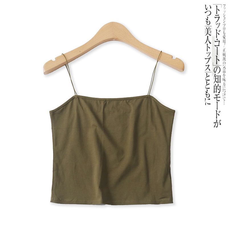 Thin Elastic Cami Summer New Foreign Trade Women clothes Versitile Fashion Navel Slim fit Solid Tube Top 16256 Army Green S
Thin Elastic Cami Summer New Foreign Trade Women clothes Versitile Fashion Navel Slim fit Solid Tube Top 16256 Army Green S