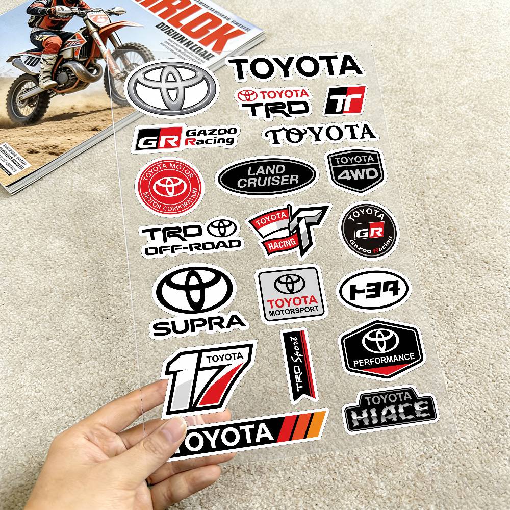For Toyota Reflective Motorcycle Stickers Waterproof Vinyl Decals For Motorbike Helmet Fuel Tank Bike 20x30cm
For Toyota Reflective Motorcycle Stickers Waterproof Vinyl Decals For Motorbike Helmet Fuel Tank Bike 20x30cm