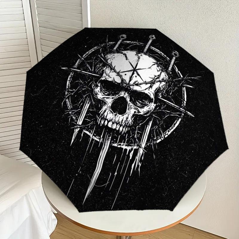1pc Skull with Crown of Thorns Umbrella with Plastic Handle,Suitable for All Seasons Home Travel Outdoor UmbrellaDD1446
1pc Skull with Crown of Thorns Umbrella with Plastic Handle,Suitable for All Seasons Home Travel Outdoor UmbrellaDD1446