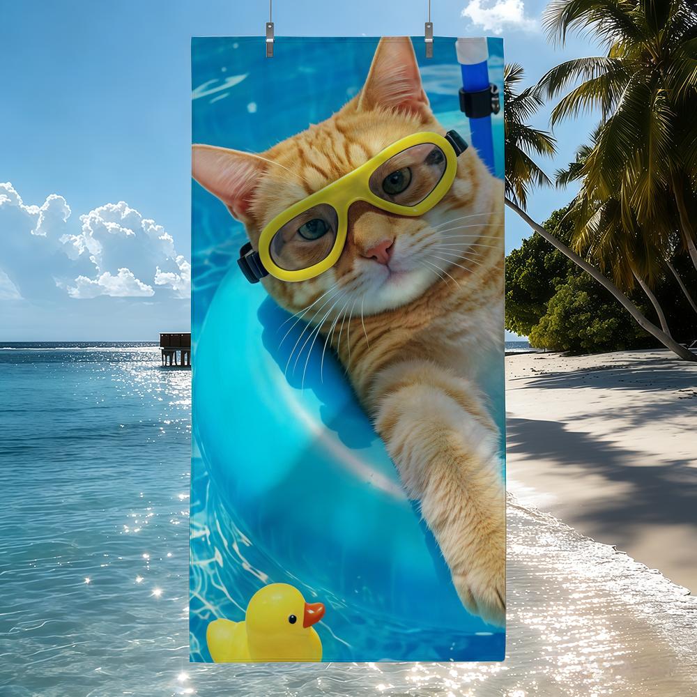 Cat Swimming Ring Towel Quick Drying Beach Towels Are Suitable For Swimming Pools Camping Yoga And The Gym W30*H60(CM)
Cat Swimming Ring Towel Quick Drying Beach Towels Are Suitable For Swimming Pools Camping Yoga And The Gym W30*H60(CM)