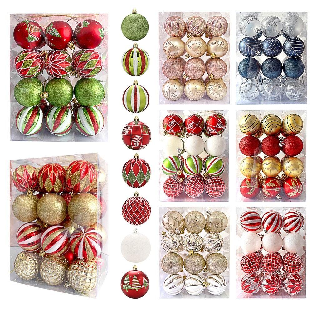 24Pcs/Box 6cm Painted Christmas Balls Set Electroplated Christmas Tree Hanging Pendant for Home Style F
24Pcs/Box 6cm Painted Christmas Balls Set Electroplated Christmas Tree Hanging Pendant for Home Style F