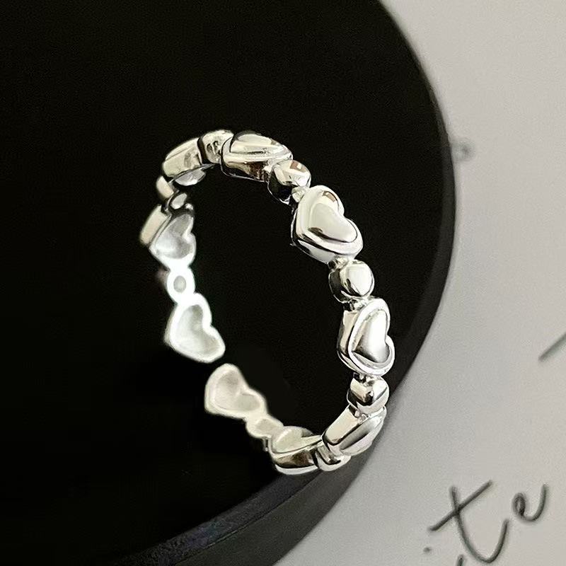 925 Sterling Silver Heart Stackable Dresses Adjustable Rings For Women Ladies Vintage Luxury Jewelry Argent 925 Jewellery срібний
925 Sterling Silver Heart Stackable Dresses Adjustable Rings For Women Ladies Vintage Luxury Jewelry Argent 925 Jewellery срібний