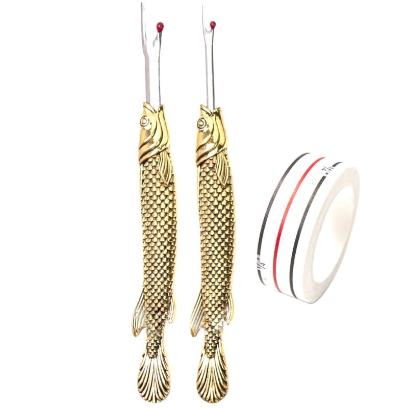 2Pcs Seam Ripper Sewing Positioning Tape Set, Colorful Thread Unpicker for Embroidery Removing Thread золотий
2Pcs Seam Ripper Sewing Positioning Tape Set, Colorful Thread Unpicker for Embroidery Removing Thread золотий