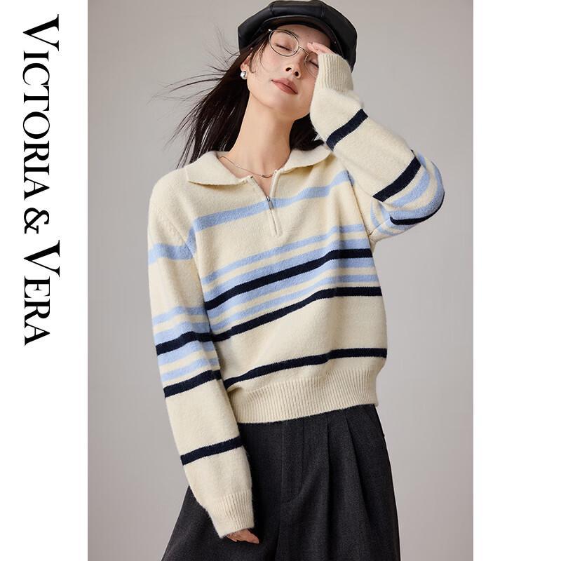 VICTORIA&VERA Women s Gradient Stripe Polo Knit Sweater L
VICTORIA&VERA Women s Gradient Stripe Polo Knit Sweater L