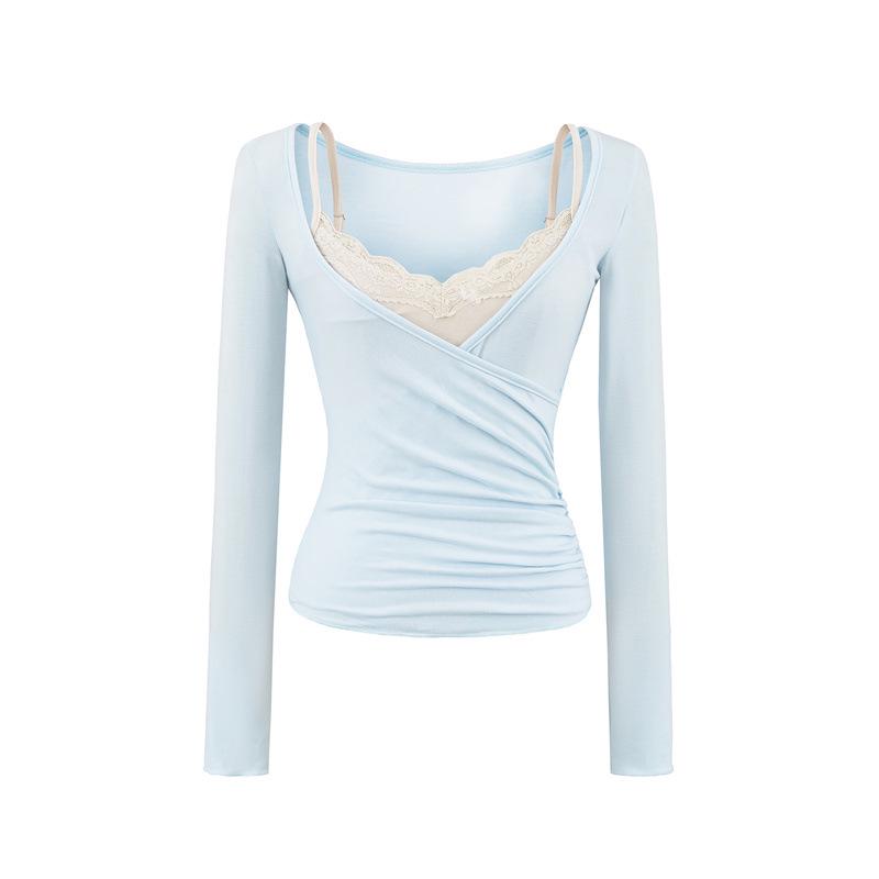 Women s Sexy Lace Camisole & Deep V-Neck T-Shirt Two-Piece Set Large синій
Women s Sexy Lace Camisole & Deep V-Neck T-Shirt Two-Piece Set Large синій