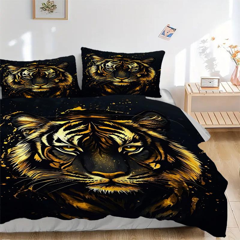 3PCs Golden Tiger Design Cover Set, Breathable Fabric, Machine Washable (1 Duvet Cover + 2 Pillowcases) (Without Quilt) yy250911060 135x200cm
3PCs Golden Tiger Design Cover Set, Breathable Fabric, Machine Washable (1 Duvet Cover + 2 Pillowcases) (Without Quilt) yy250911060 135x200cm