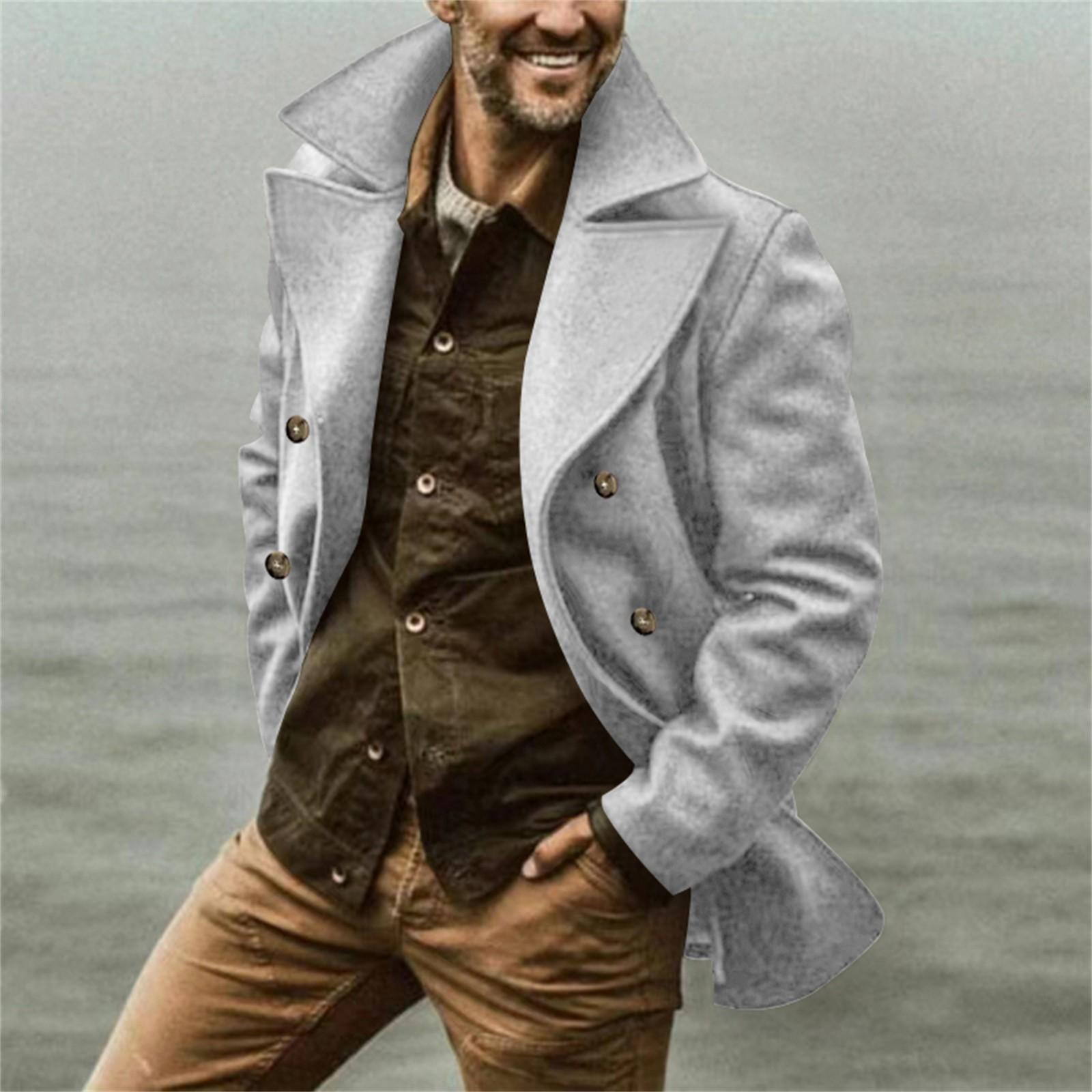 Чоловіча повсякденна тепла універсальна однотонна двобортна куртка-вітровка з лацканами XL
Чоловіча повсякденна тепла універсальна однотонна двобортна куртка-вітровка з лацканами XL