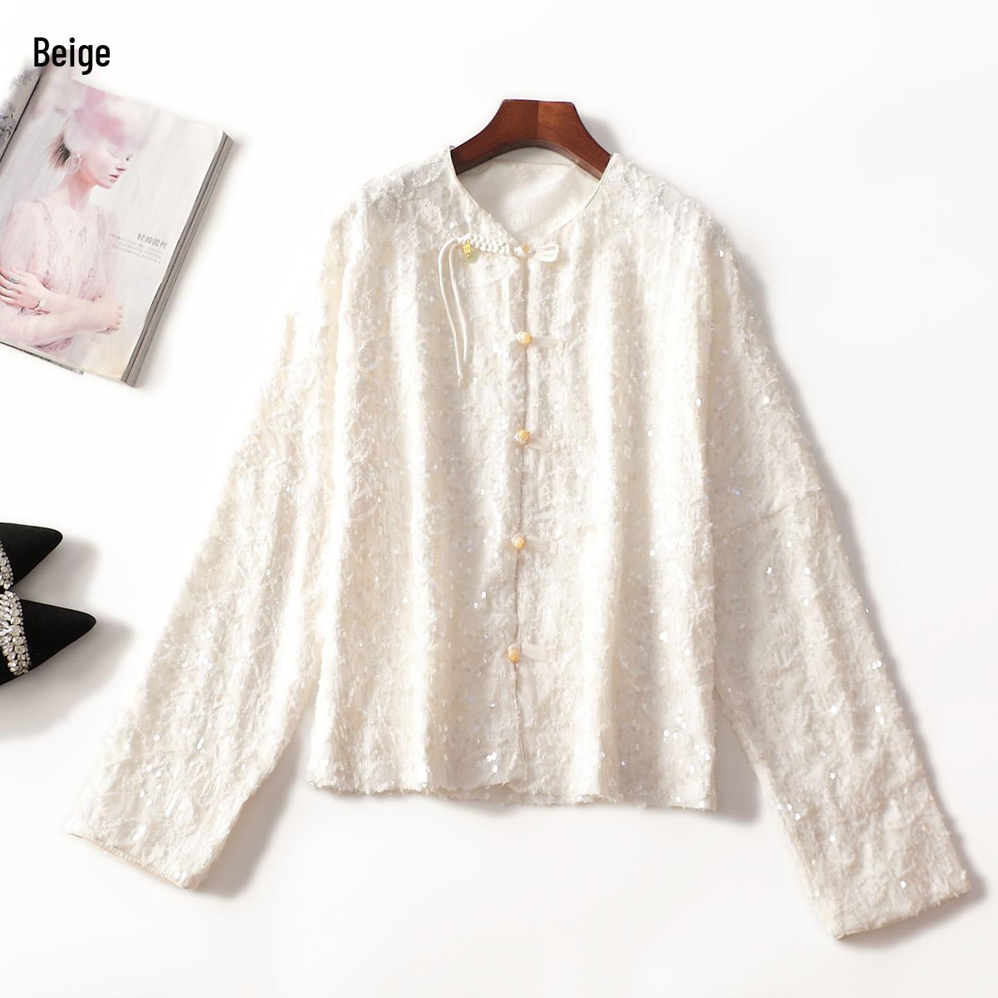 Autumn Sequin Long Sleeve Mid-Length Women s Coat Free Size бежевий
Autumn Sequin Long Sleeve Mid-Length Women s Coat Free Size бежевий