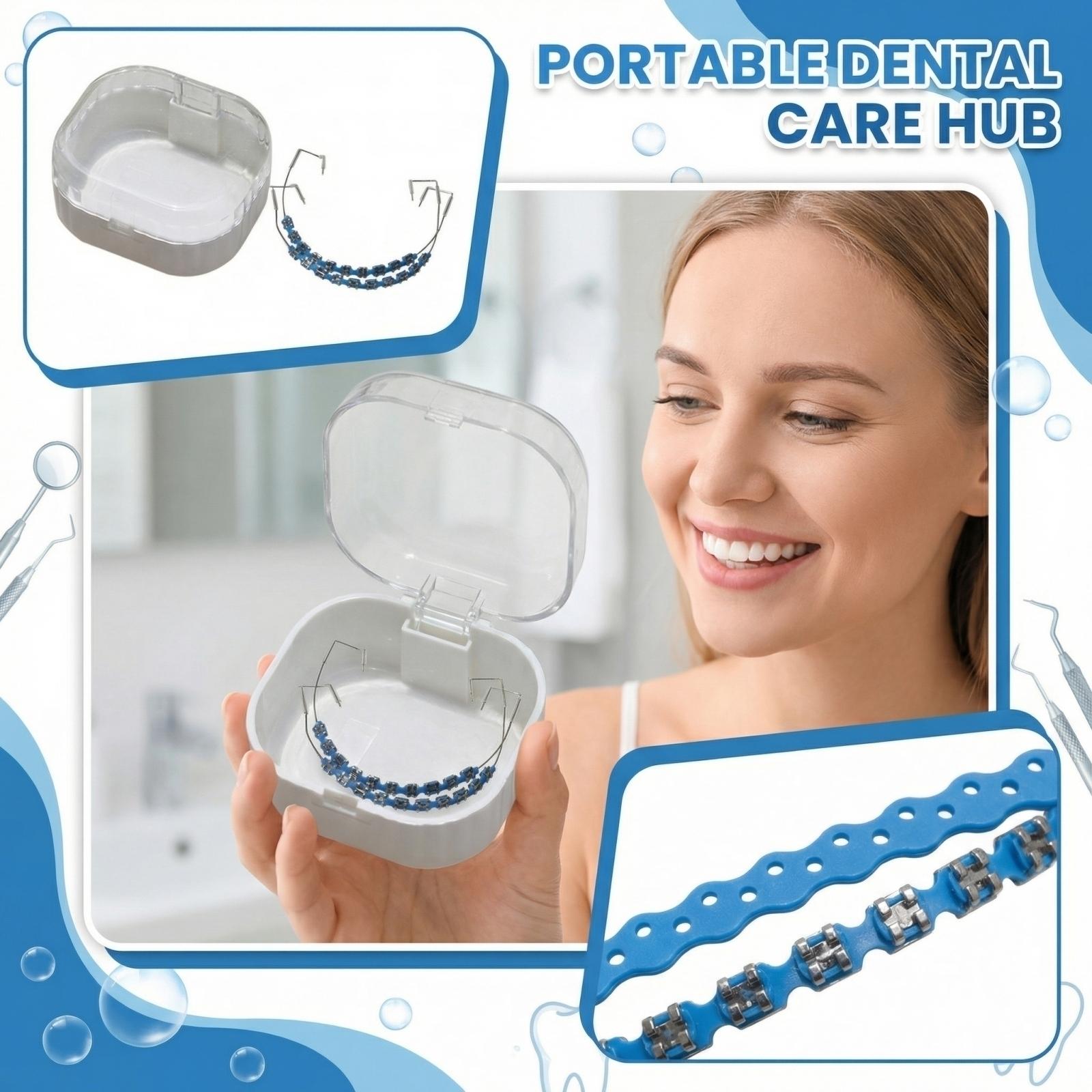 Portable Dental Retainer Case with Secure Closure Compact Design for Orthodontic Retainers and Dentures Storage and Cleaning Box One Size
Portable Dental Retainer Case with Secure Closure Compact Design for Orthodontic Retainers and Dentures Storage and Cleaning Box One Size