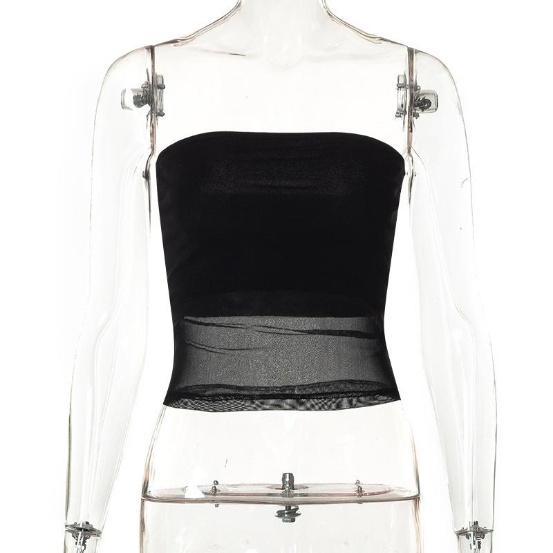 Summer 2022 Solid Color Sleeveless Mesh See-Through Crop Top Vest - Women s Casual European American Style Large чорний
Summer 2022 Solid Color Sleeveless Mesh See-Through Crop Top Vest - Women s Casual European American Style Large чорний