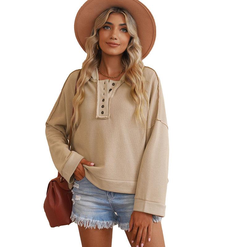 New pullover hoodie women Spring and autumn new solid color button furred color loose fashion hooded top S красный
New pullover hoodie women Spring and autumn new solid color button furred color loose fashion hooded top S красный