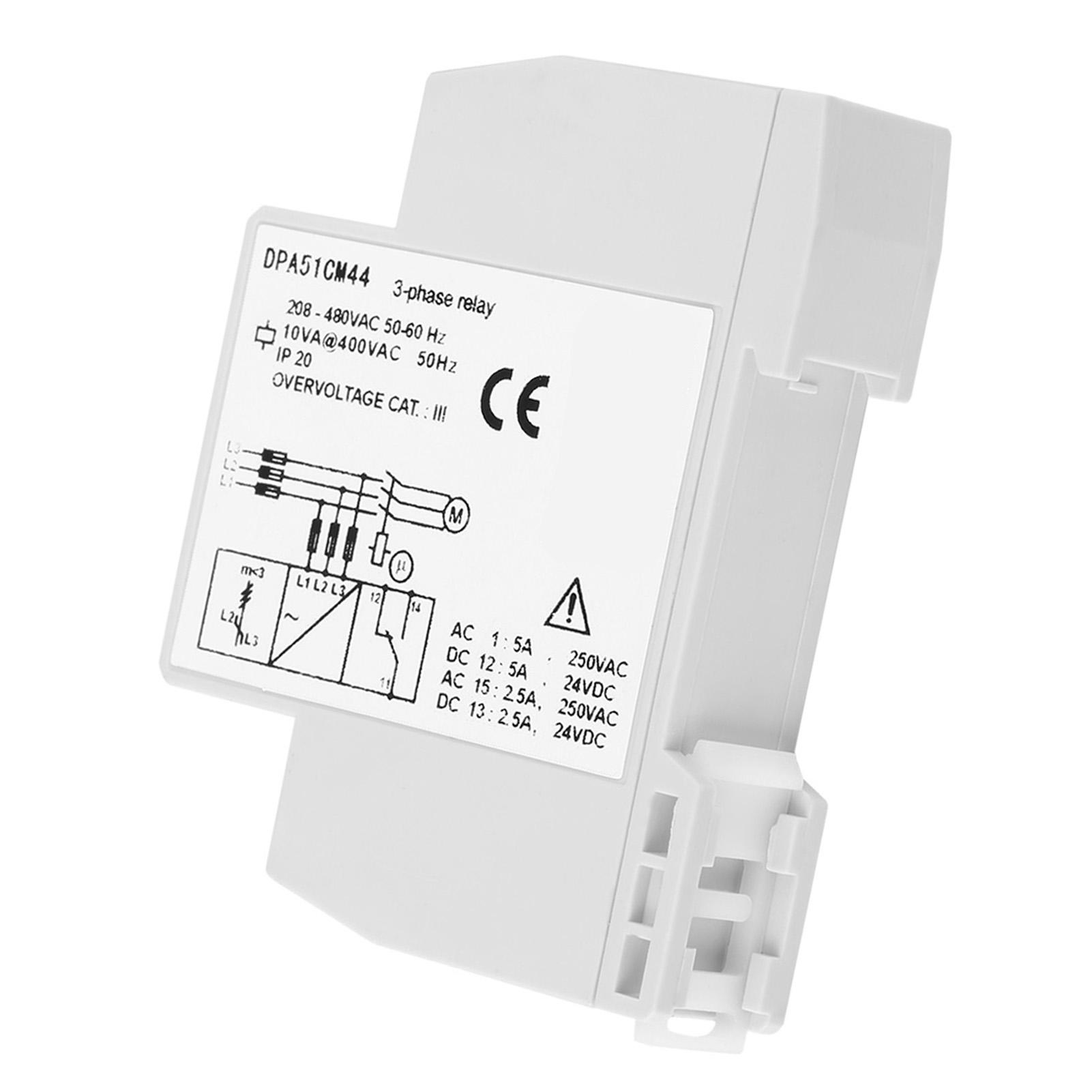 DPA51CM44 3 Phase Monitoring Relay Phase Sequence Protector 208 480VAC білий
DPA51CM44 3 Phase Monitoring Relay Phase Sequence Protector 208 480VAC білий
