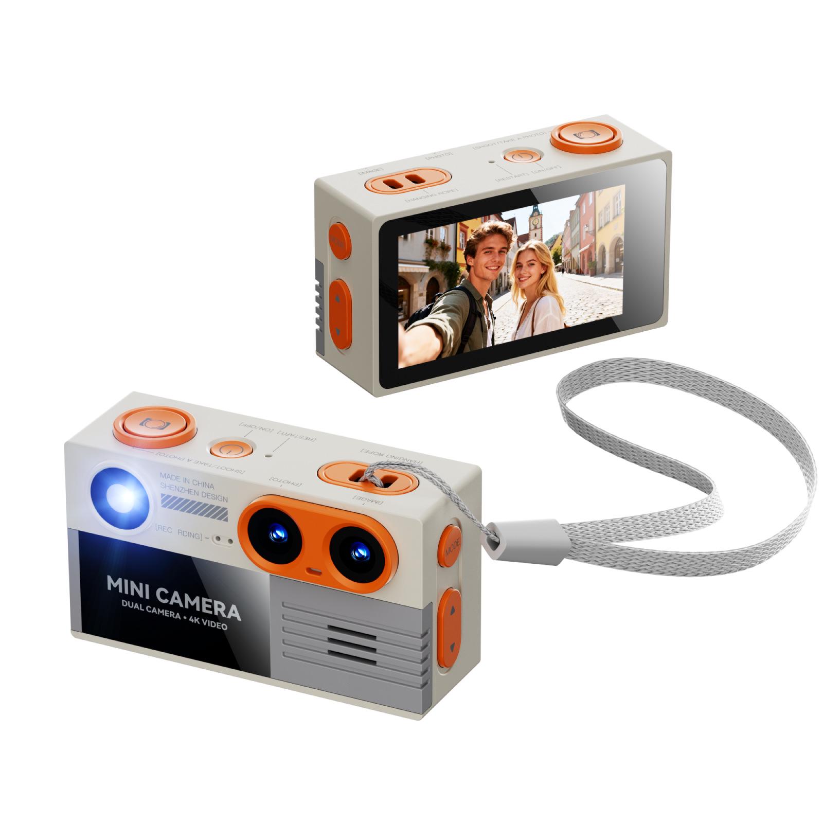 4K HD Dual Lens Travel Vlog Camera for Teens - Portable & Wearable Thumb Camera бежевий
4K HD Dual Lens Travel Vlog Camera for Teens - Portable & Wearable Thumb Camera бежевий