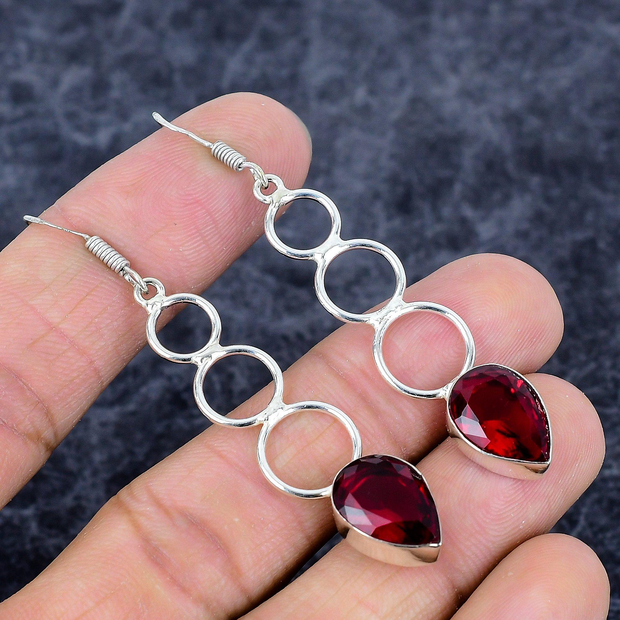 Garnet Gemstone Handmade 925 Sterling Silver Jewelry Earring 2.64 M-3302
Garnet Gemstone Handmade 925 Sterling Silver Jewelry Earring 2.64 M-3302