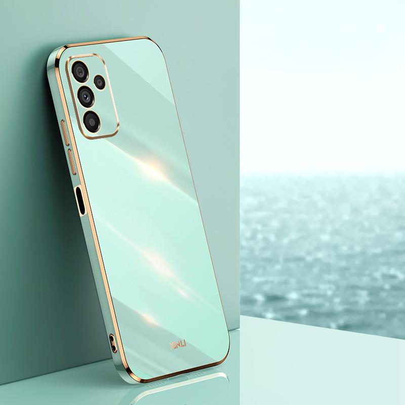 XINLI Anti-drop Phone Case For Samsung Galaxy A14 5G/A14 4G Electroplating Golden Edge TPU Mobile Phone Cover Cyan
XINLI Anti-drop Phone Case For Samsung Galaxy A14 5G/A14 4G Electroplating Golden Edge TPU Mobile Phone Cover Cyan