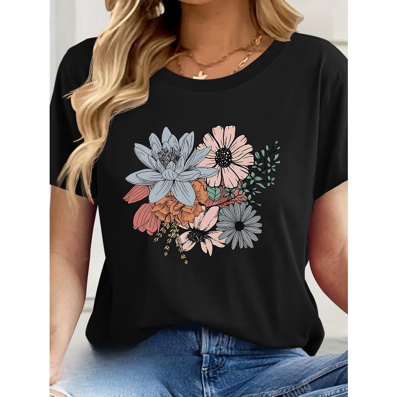 European Size Pattern Printed Casual Round Neck Short Sleeve T-shirt Summer New Women s Wear 4XL чорний
European Size Pattern Printed Casual Round Neck Short Sleeve T-shirt Summer New Women s Wear 4XL чорний