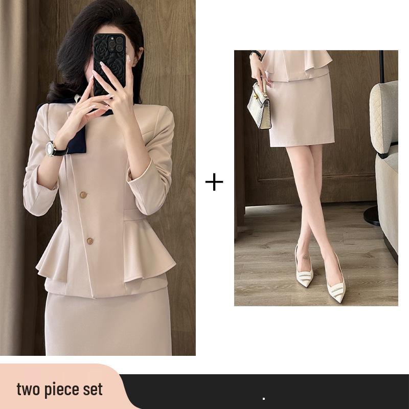 Женский профессиональный костюм с длинным рукавом - Элегантная весенняя рабочая одежда для салона и ювелирного магазина L