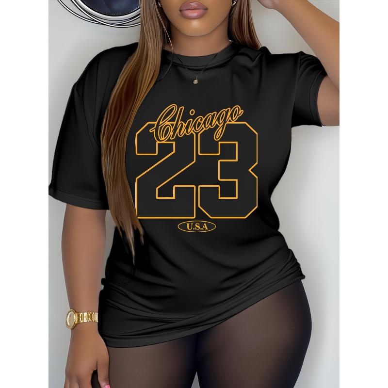 Women s Chicago 23 Number Design T-Shirt - Oversized Loose Fit Streetwear Top with Iconic Chicago Print, Breathable Summer & Year-Round Casual Wear, 4XL
Women s Chicago 23 Number Design T-Shirt - Oversized Loose Fit Streetwear Top with Iconic Chicago Print, Breathable Summer & Year-Round Casual Wear, 4XL
