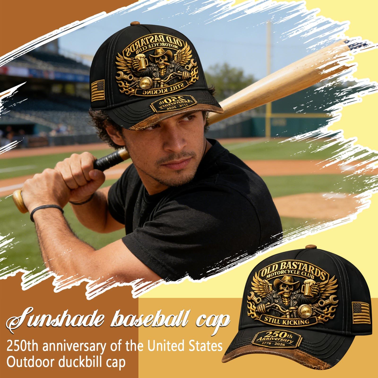 Outdoor Adjustable Baseball Cap with Embroidered Motorcycle Club Design and Anniversary Patch Durable Structured Hat for Men and Women One Size
Outdoor Adjustable Baseball Cap with Embroidered Motorcycle Club Design and Anniversary Patch Durable Structured Hat for Men and Women One Size