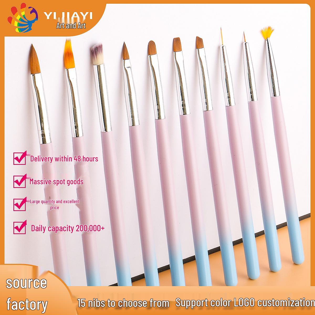 Blue-Pink Gradient Metal Handle Nail Art Brush Set (10-Piece) - Boxed for Carving and Ombre Designs
Blue-Pink Gradient Metal Handle Nail Art Brush Set (10-Piece) - Boxed for Carving and Ombre Designs