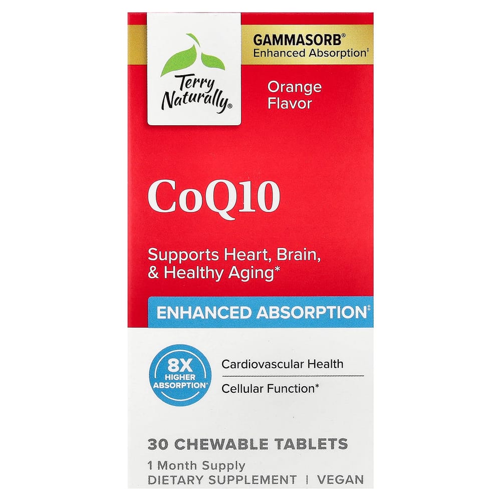 Terry Naturally CoQ10 Orange 100mg Chewable, 30 Tablets 30 pcs - 1 ea
Terry Naturally CoQ10 Orange 100mg Chewable, 30 Tablets 30 pcs - 1 ea