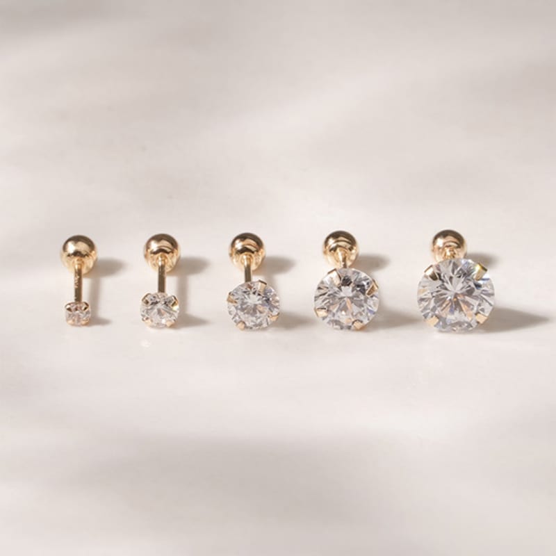 JEWNEL 14K Crystal Cubic Press Piercing (6 sizes) piercing (1 piece)
JEWNEL 14K Crystal Cubic Press Piercing (6 sizes) piercing (1 piece)