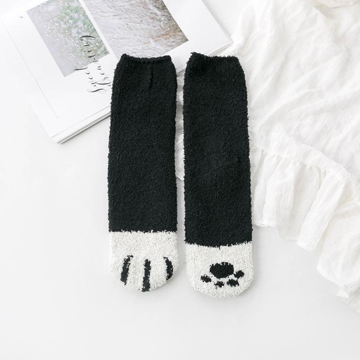 Женские носки средней длины Velvet Cat Claw Socks — уютные, толстые зимние носки-тапочки для сна Cat s Paw Socks чёрный
Женские носки средней длины Velvet Cat Claw Socks — уютные, толстые зимние носки-тапочки для сна Cat s Paw Socks чёрный