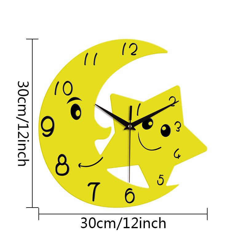 Moon and star shaped wall clock, living room, bedroom, classroom, home decoration, clock, holiday accessories, birthday party su (Yellow,12 inch) жовтий
Moon and star shaped wall clock, living room, bedroom, classroom, home decoration, clock, holiday accessories, birthday party su (Yellow,12 inch) жовтий