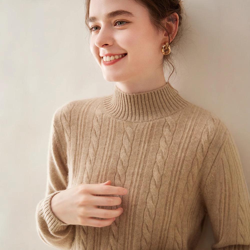 Women s Thickened Slim Fit Cable Knit Cashmere Sweater - Warm Half High Neck for Autumn/Winter Casual Commute S (suitable for 85-100 jin)
Women s Thickened Slim Fit Cable Knit Cashmere Sweater - Warm Half High Neck for Autumn/Winter Casual Commute S (suitable for 85-100 jin)