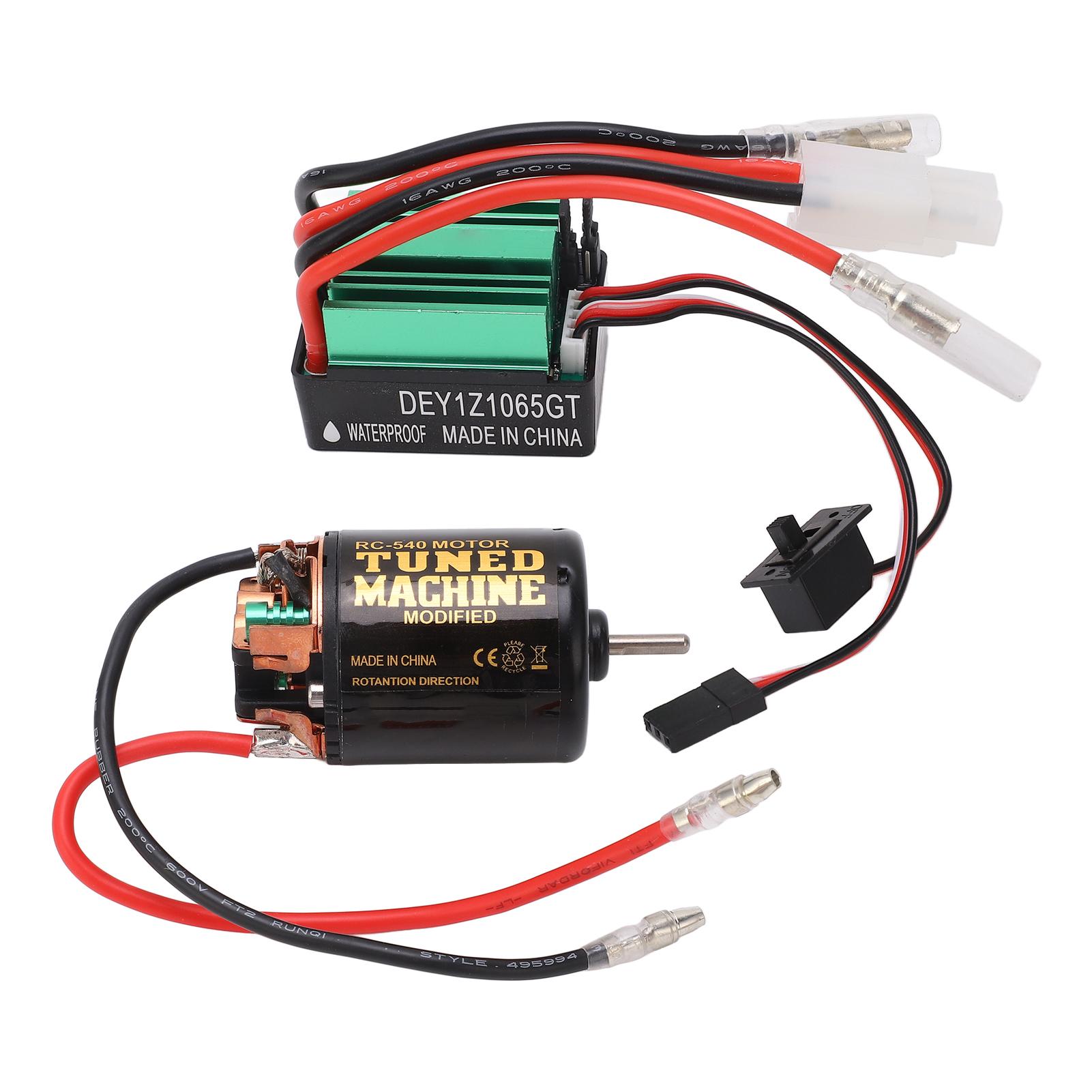 Black 540 Brushed Motor with Green 65A ESC Overheating Protection Large Torsion RC Car Parts 55T
Black 540 Brushed Motor with Green 65A ESC Overheating Protection Large Torsion RC Car Parts 55T