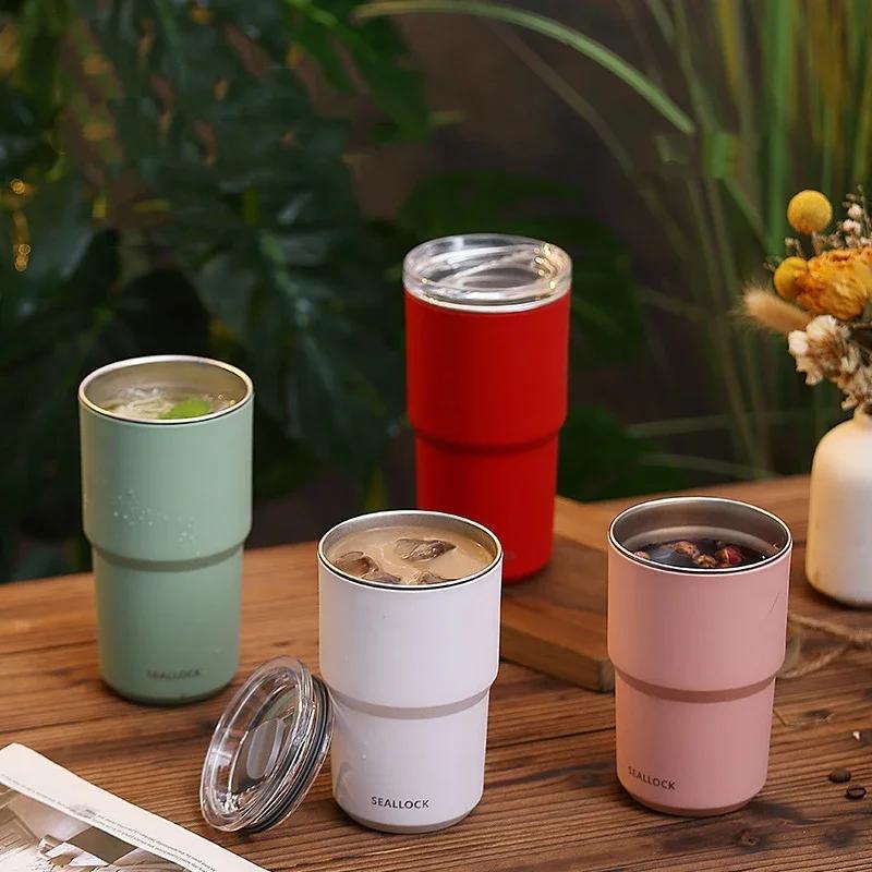 304 Stainless Steel Thermos Cup Cross-border Large Capacity Water Portable Office Water Coffee Cup Double-layer Mug 460ML білий
304 Stainless Steel Thermos Cup Cross-border Large Capacity Water Portable Office Water Coffee Cup Double-layer Mug 460ML білий