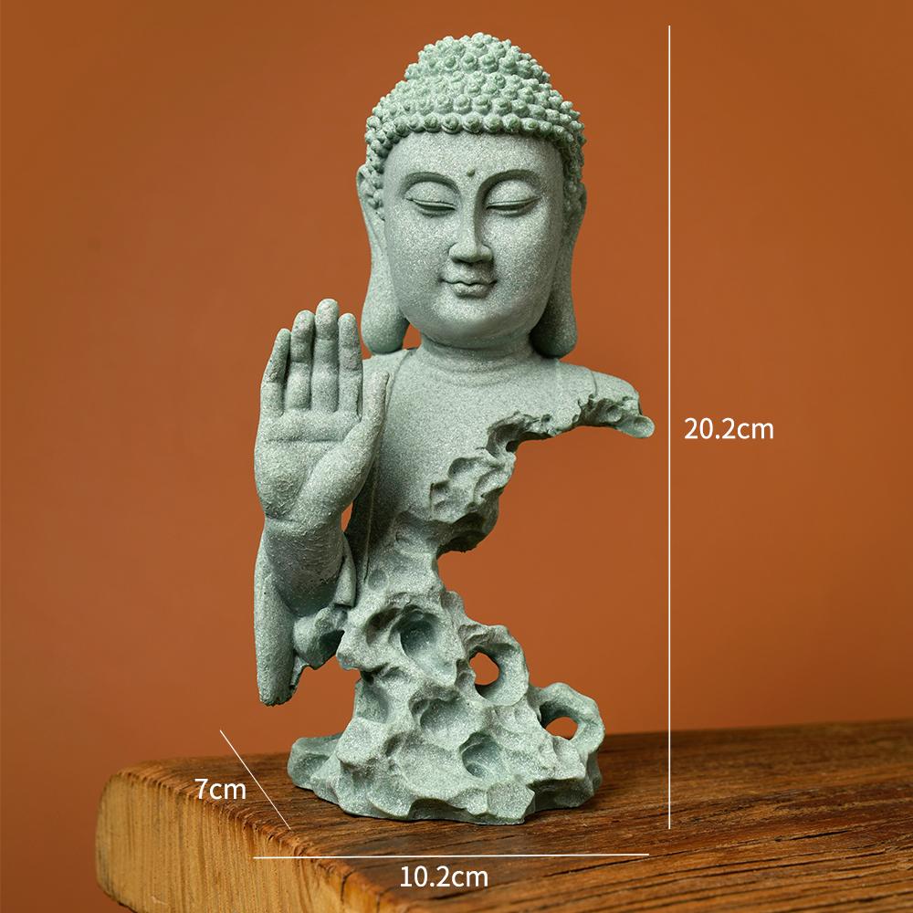 Buddhist Statue Desktop Decoration Tablescape Decoration Home Zen Statue Green Sandstone
Buddhist Statue Desktop Decoration Tablescape Decoration Home Zen Statue Green Sandstone