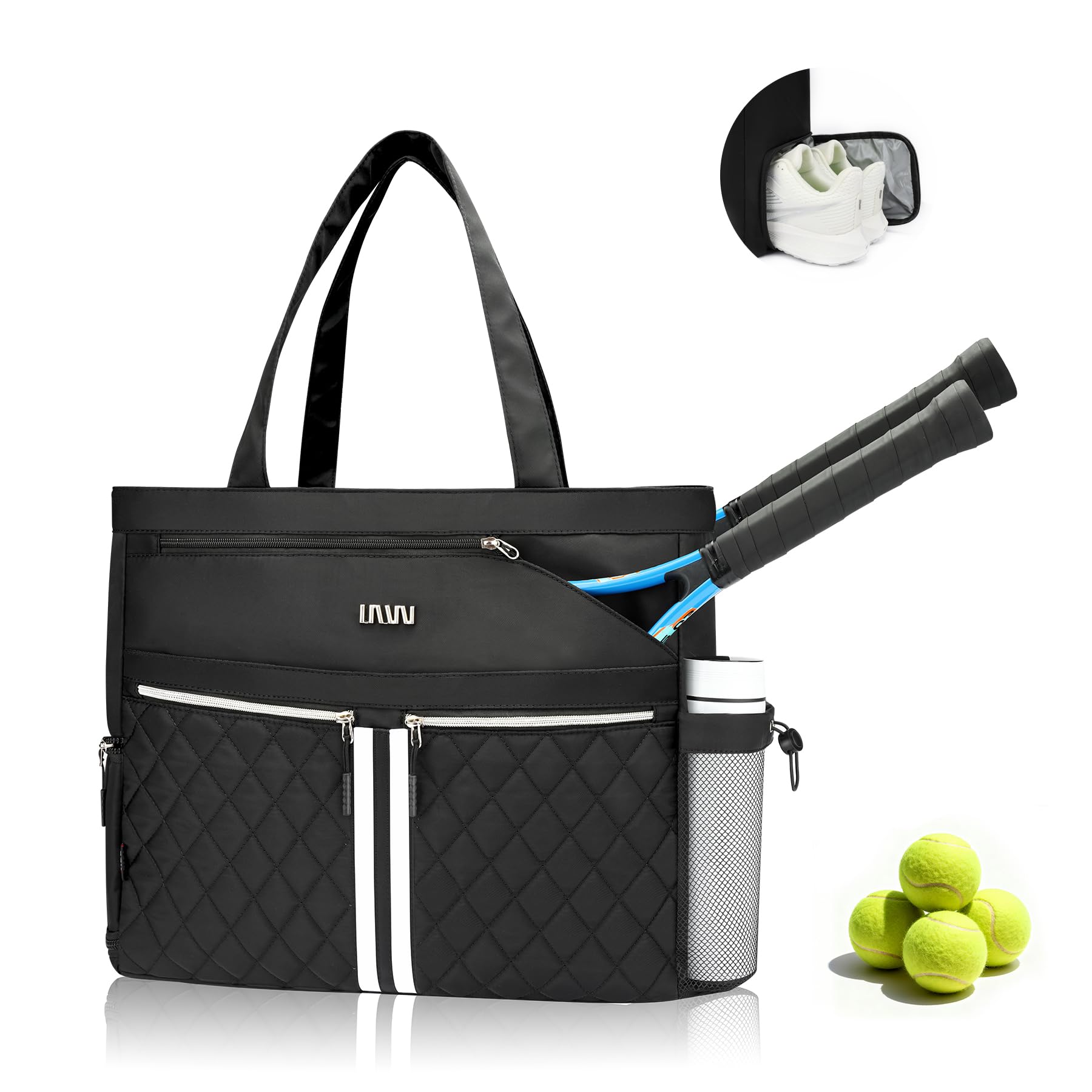 Tennis Tote Bag shoe Large Quilted Pickleball Bag 4 Waterproof Lightweight Gym Bag (with compartment) - (holds rackets) & (Unisex)
Tennis Tote Bag shoe Large Quilted Pickleball Bag 4 Waterproof Lightweight Gym Bag (with compartment) - (holds rackets) & (Unisex)