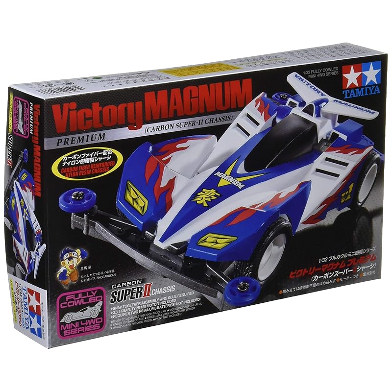Серія Tamiya Mini 4WD з повним обтічником №. 34 Перемога Магнум Преміум Карбон Шасі Super II 19434
Серія Tamiya Mini 4WD з повним обтічником №. 34 Перемога Магнум Преміум Карбон Шасі Super II 19434