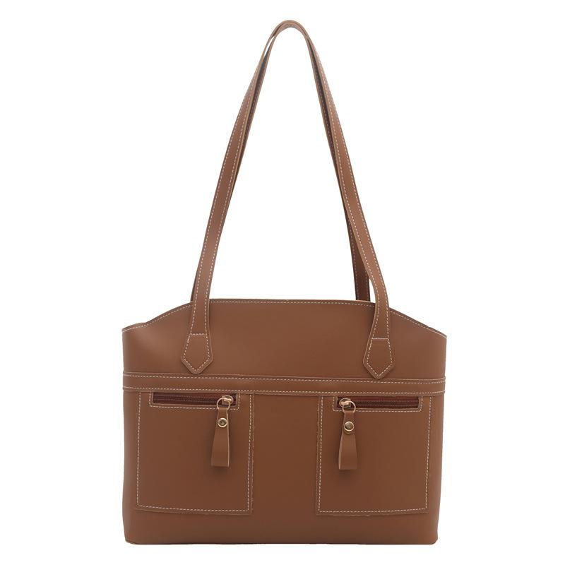 Wind solid color messenger bag new fashion shoulder bag commuting versatile large capacity tote bag світло-коричневого кольору
Wind solid color messenger bag new fashion shoulder bag commuting versatile large capacity tote bag світло-коричневого кольору