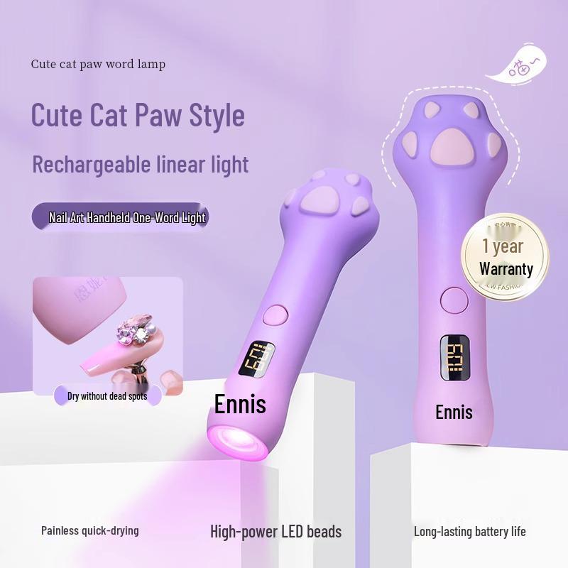 Enni Handheld Cat Paw Quick-Dry Nail Lamp – Portable, Rechargeable, Red Light, No Blackening.
Enni Handheld Cat Paw Quick-Dry Nail Lamp – Portable, Rechargeable, Red Light, No Blackening.