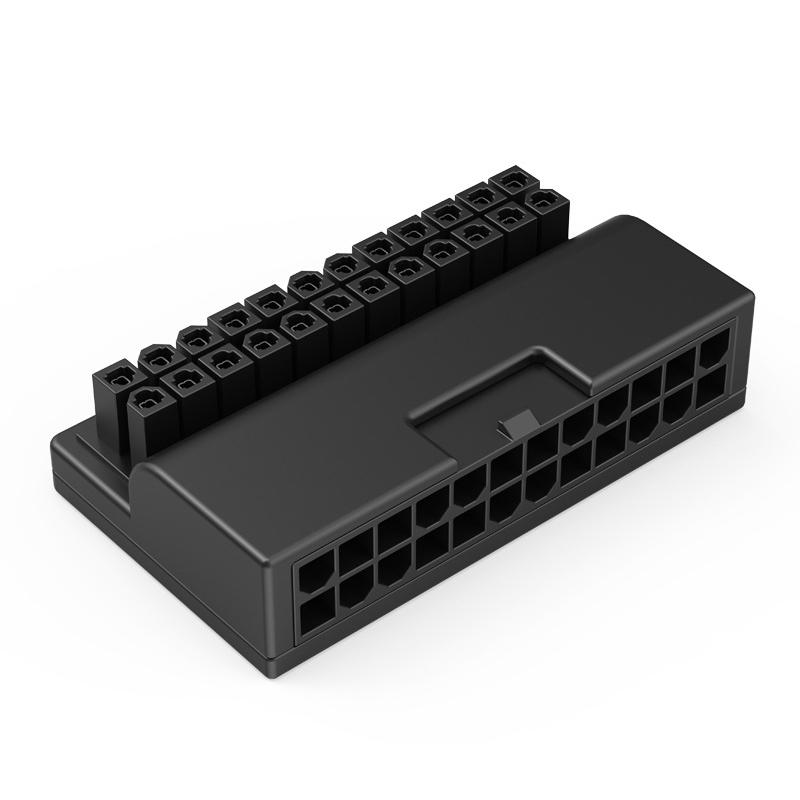 ATX Power Adapter 24 PIN to 90 Degree Power Plug Motherboard Power Connector Insulated Modular Computer Cable Mounting Accessory чорний
ATX Power Adapter 24 PIN to 90 Degree Power Plug Motherboard Power Connector Insulated Modular Computer Cable Mounting Accessory чорний