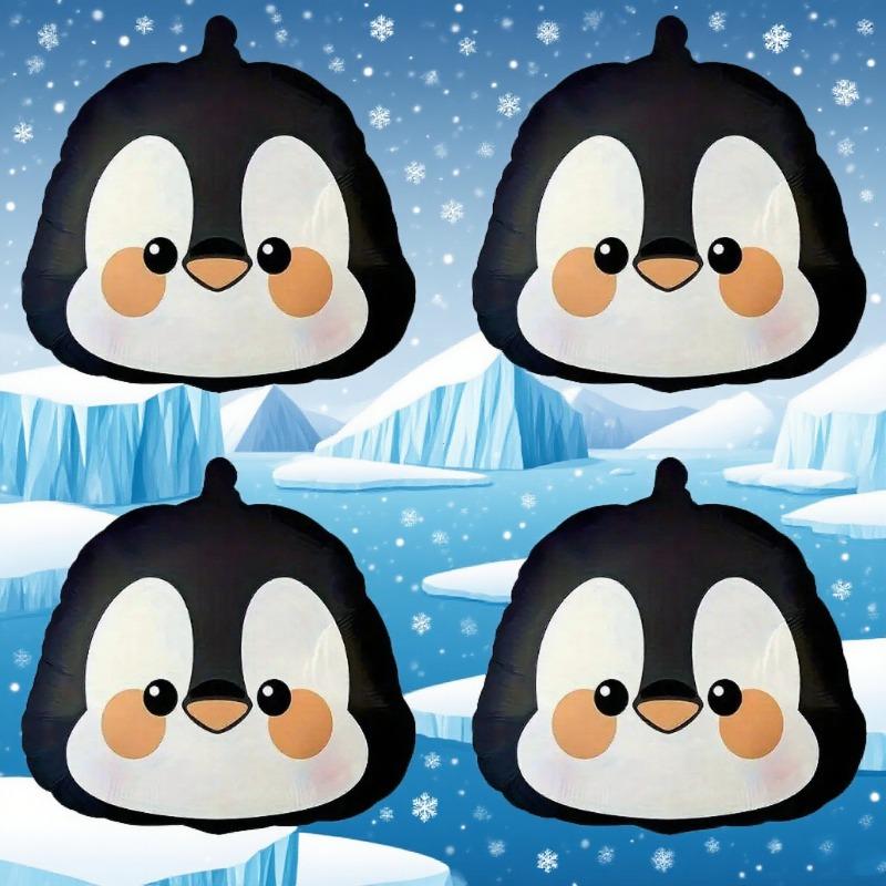 4 Q-style penguin head aluminum film balloons, suitable for birthday party decoration, theme party decoration balloons, and shooting backgrounds
4 Q-style penguin head aluminum film balloons, suitable for birthday party decoration, theme party decoration balloons, and shooting backgrounds