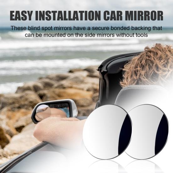 Adjustable Car Blind Spot Mirrors Wide-Angle View Frameless Design Universal Fit Simple Installation 360-degree Rotatable Convex Mirror A
Adjustable Car Blind Spot Mirrors Wide-Angle View Frameless Design Universal Fit Simple Installation 360-degree Rotatable Convex Mirror A