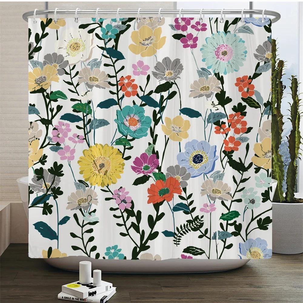 Watercolour FlowersLeaves Shower Curtain Morden Art Floral Waterproof Fabric Bathroom Curtains Room Decor Curtain With Hooks W90XH180cm
Watercolour FlowersLeaves Shower Curtain Morden Art Floral Waterproof Fabric Bathroom Curtains Room Decor Curtain With Hooks W90XH180cm