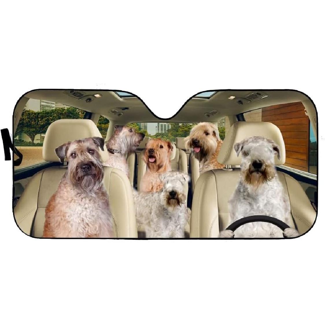 Windshield Sun Shade Soft Coated Wheaten Terrier Car Front Window Shade Privacy Blackout Keep Your Car Cool for Most Sedans SUV Truck Automotive 51 x 28
Windshield Sun Shade Soft Coated Wheaten Terrier Car Front Window Shade Privacy Blackout Keep Your Car Cool for Most Sedans SUV Truck Automotive 51 x 28