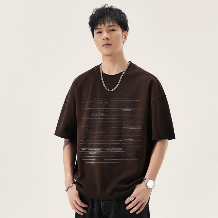 Мужская футболка с коротким рукавом, круглым вырезом, летняя, свободная, плотная 300 г, с ретро-текстурой, повседневная, с принтом 4XL
Мужская футболка с коротким рукавом, круглым вырезом, летняя, свободная, плотная 300 г, с ретро-текстурой, повседневная, с принтом 4XL