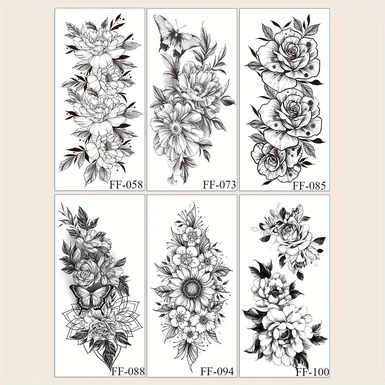 6 шт. Креативные временные татуировки с цветами, наклейки, поддельные татуировки с черной розой, женские модные татуировки для тела, ног и рук 6pcs
6 шт. Креативные временные татуировки с цветами, наклейки, поддельные татуировки с черной розой, женские модные татуировки для тела, ног и рук 6pcs