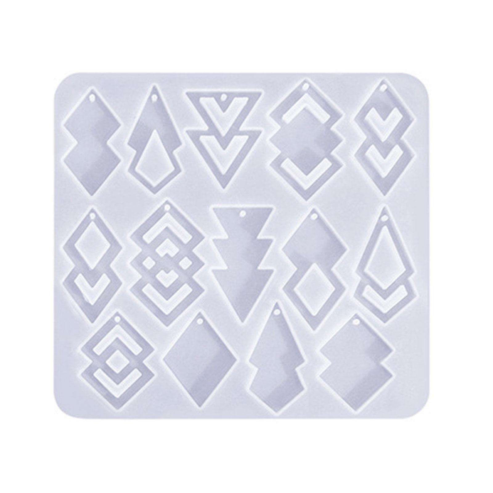 Геометрическая силиконовая форма Выдолбленные формы для сережек Формы для изготовления ювелирных изделий Силиконовые формы Идеальный подарок для мастеров 1