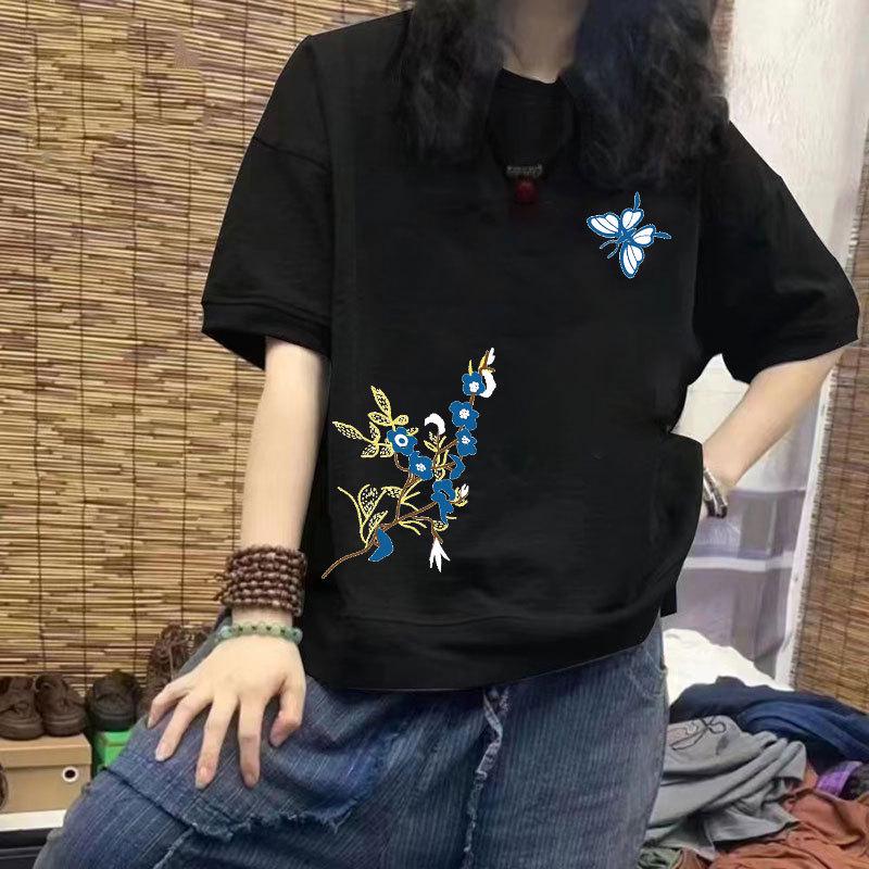 Women s 100% Cotton Casual Short Sleeve T-Shirt - New Loose-Fit Slimming Design, Plus Size, Trendy Print Top S (up to 85 jin) розы красного
Women s 100% Cotton Casual Short Sleeve T-Shirt - New Loose-Fit Slimming Design, Plus Size, Trendy Print Top S (up to 85 jin) розы красного