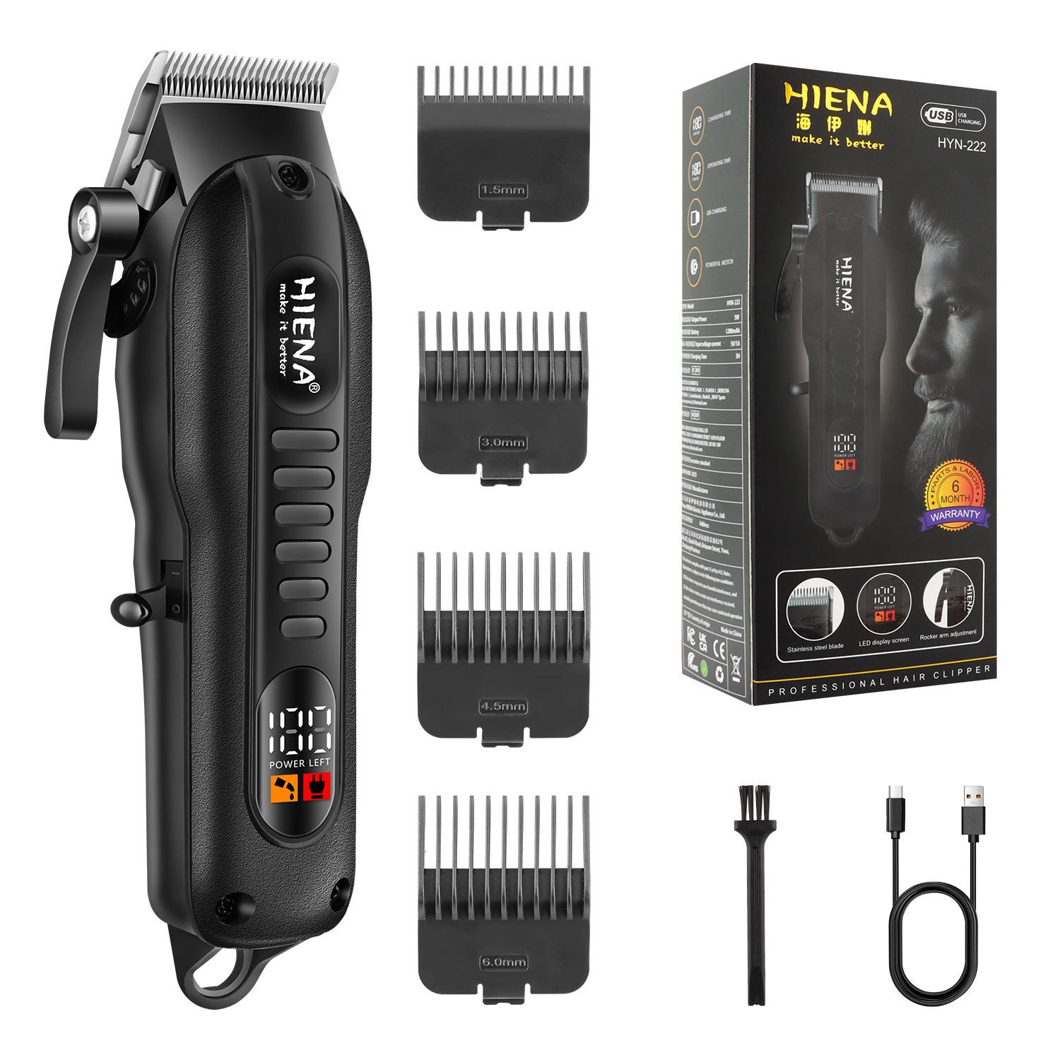 HYN-222 Rechargeable Hair Clipper, Professional Hair Trimmer for Men with Stainless Steel Blade & Washable Head, 5V1A чорний
HYN-222 Rechargeable Hair Clipper, Professional Hair Trimmer for Men with Stainless Steel Blade & Washable Head, 5V1A чорний