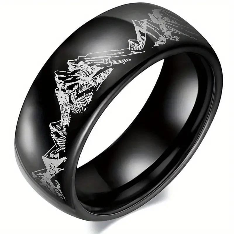 8MM Fashion Mountain Men Stainless Steel Jewelry Wedding Band Steel Rings Women Men Engagement Party Unisex Ring For Gift 7 чёрный
8MM Fashion Mountain Men Stainless Steel Jewelry Wedding Band Steel Rings Women Men Engagement Party Unisex Ring For Gift 7 чёрный